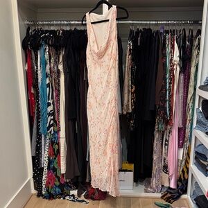 Mango Floral Cream Maxi Dress